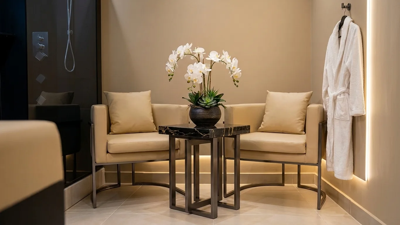 A quiet corner of the lounge at AMARA